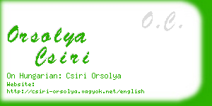orsolya csiri business card